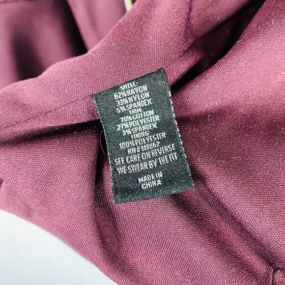 Torrid Jacket 1X Knit Hood Blazer Style Layered Look Red Gray - Picture 10 of 11